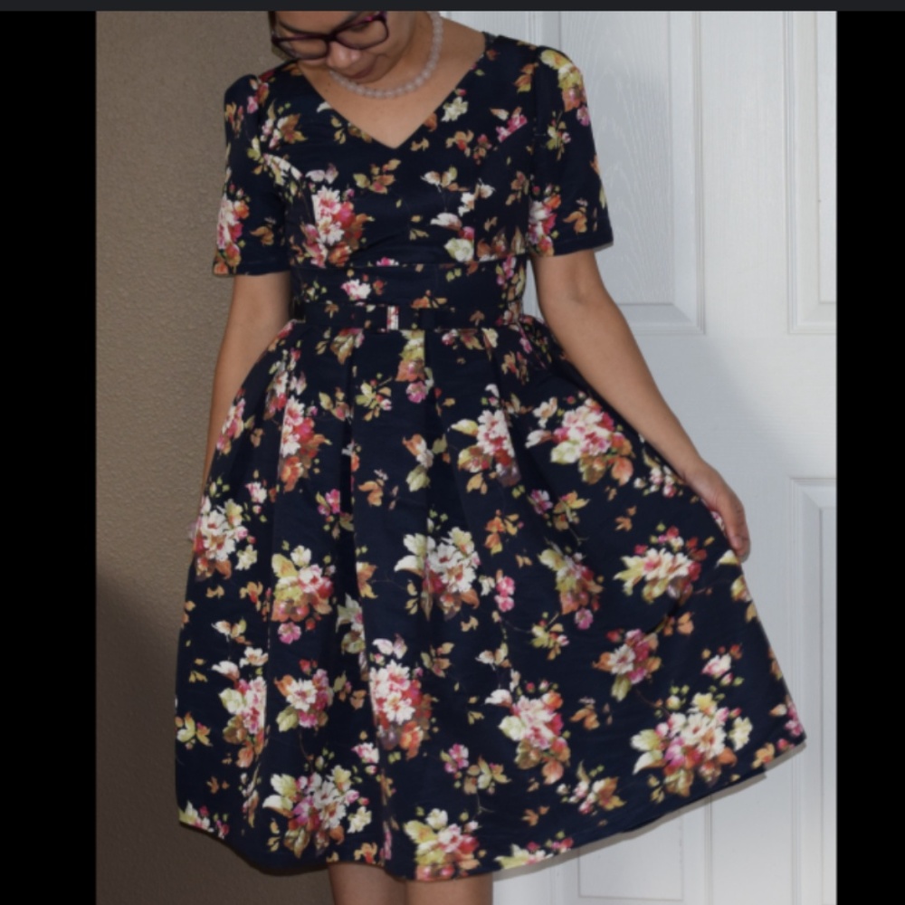 Floral Fit & Flare Dress